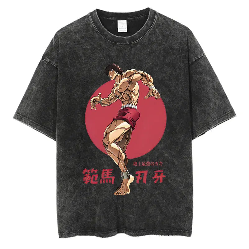 Baki Anime Washed T-Shirts