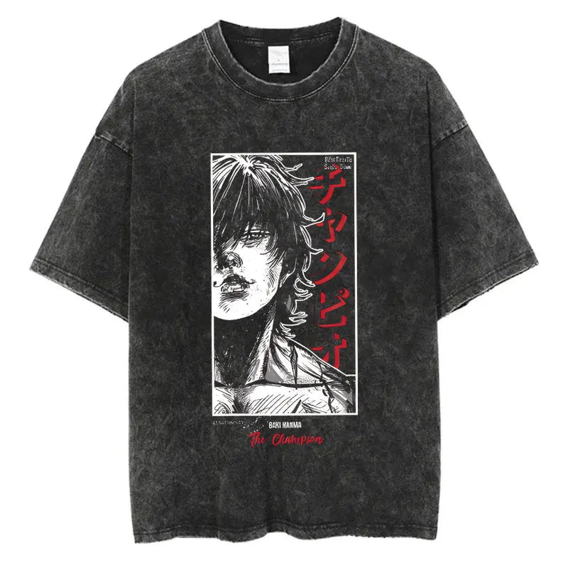 Baki Anime Washed T-Shirts