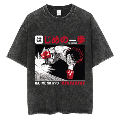 Hajime No Ippo Anime Washed T-Shirts