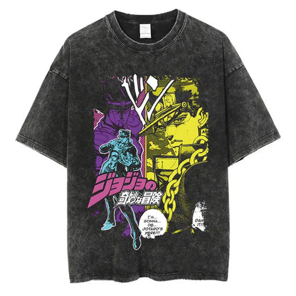 JoJo Bizarre Adventure Anime Washed T-Shirts - Collection #1