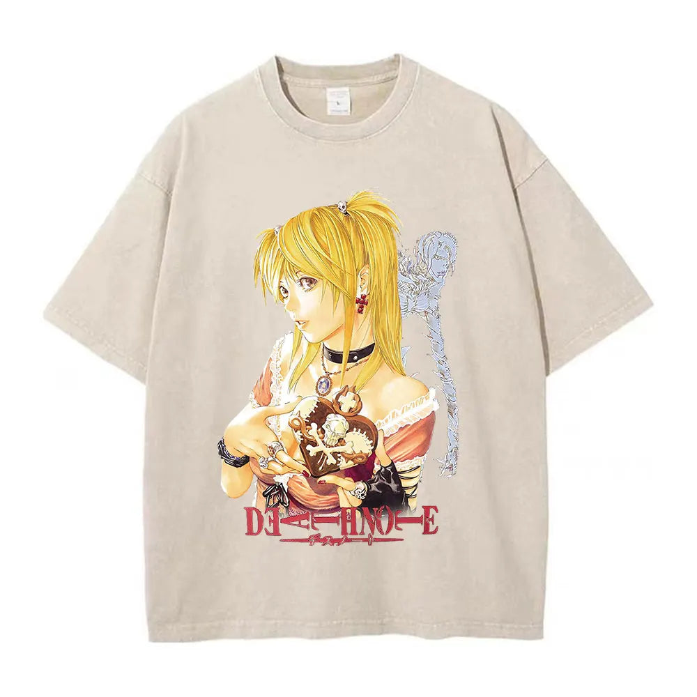 Death Note Anime Washed T-Shirts - Misa Amane