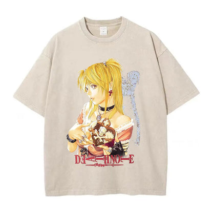 Death Note Anime Washed T-Shirts - Misa Amane