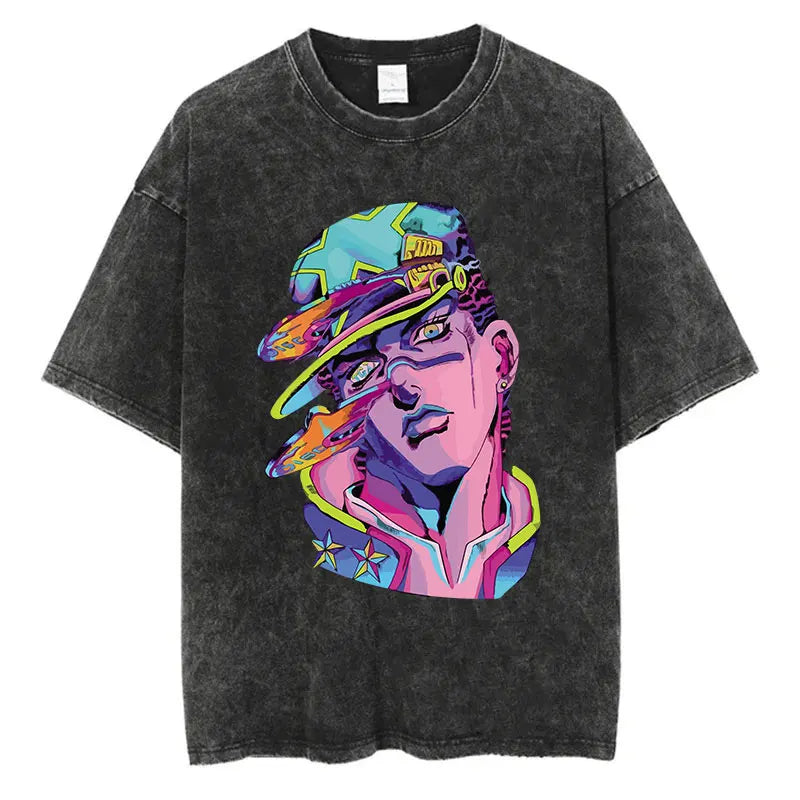 JoJo Bizarre Adventure Anime Washed T-Shirts - Collection #1