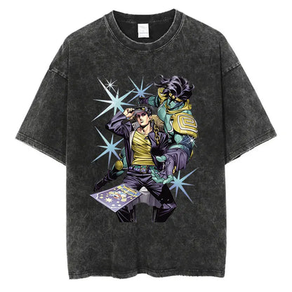 JoJo Bizarre Adventure Anime Washed T-Shirts - Collection #1