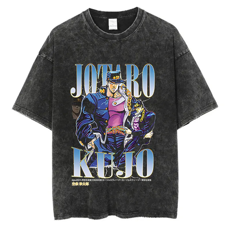 JoJo Bizarre Adventure Anime Washed T-Shirts - Collection #1