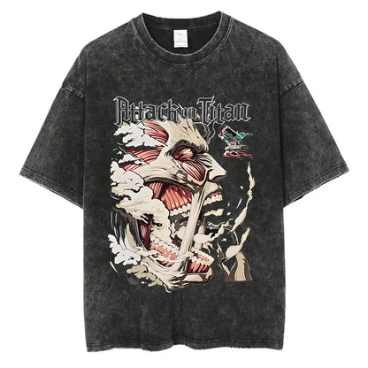 Attack on Titan Anime Washed T-Shirts