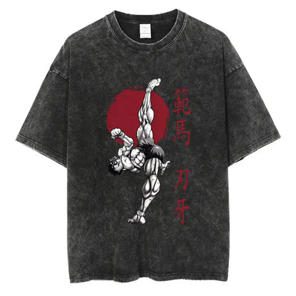 Baki Anime Washed T-Shirts