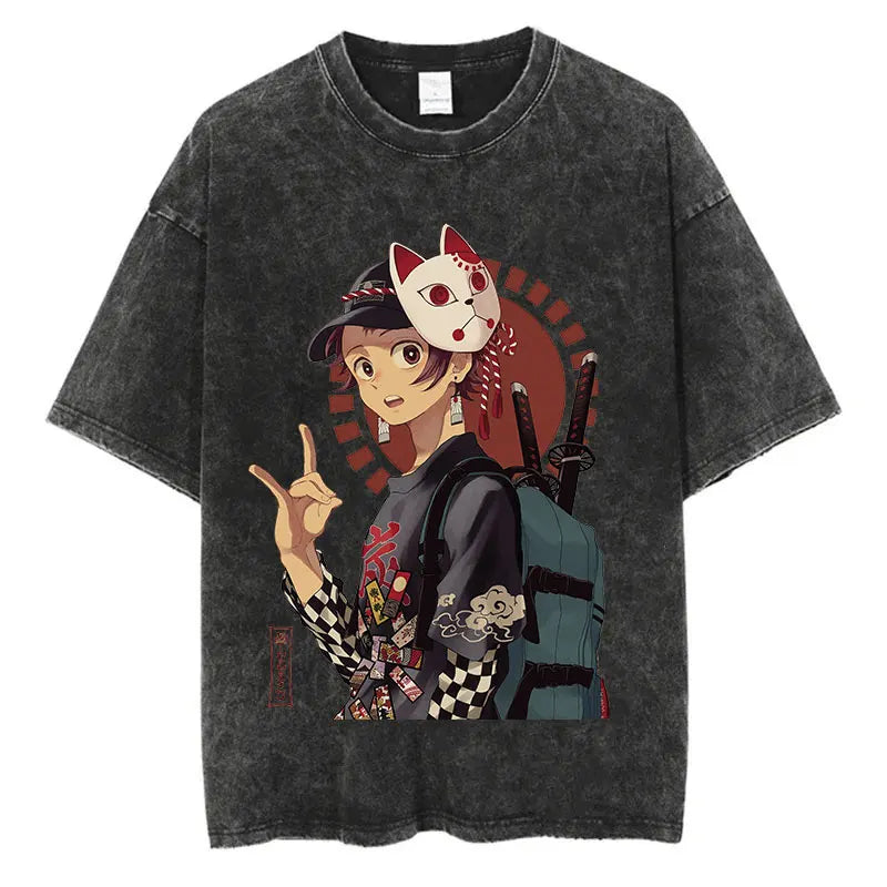 Demon Slayer Anime Washed T-Shirts