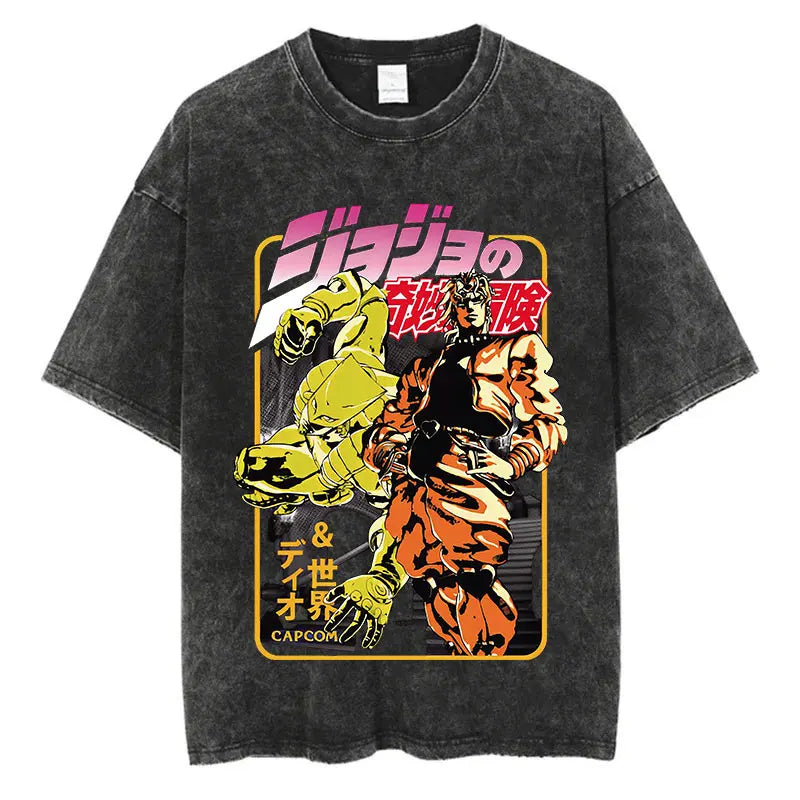 JoJo Bizarre Adventure Anime Washed T-Shirts - Collection #1