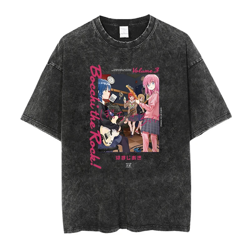 Bocchi the Rock Anime Washed T-Shirts