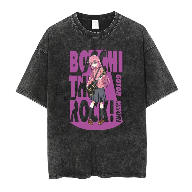 Bocchi the Rock Anime Washed T-Shirts