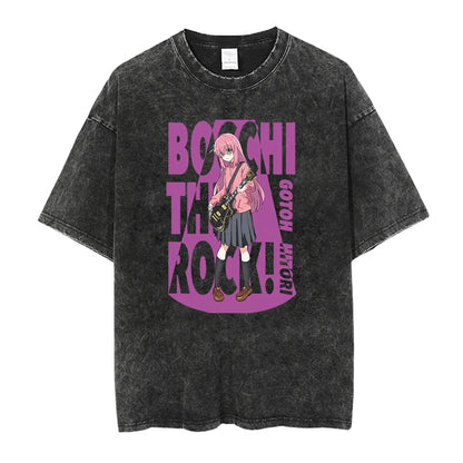 Bocchi the Rock Anime Washed T-Shirts