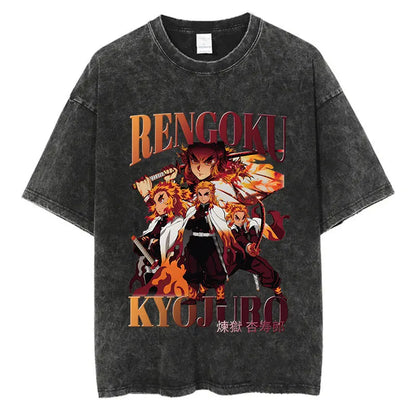 Demon Slayer Anime Washed T-Shirts