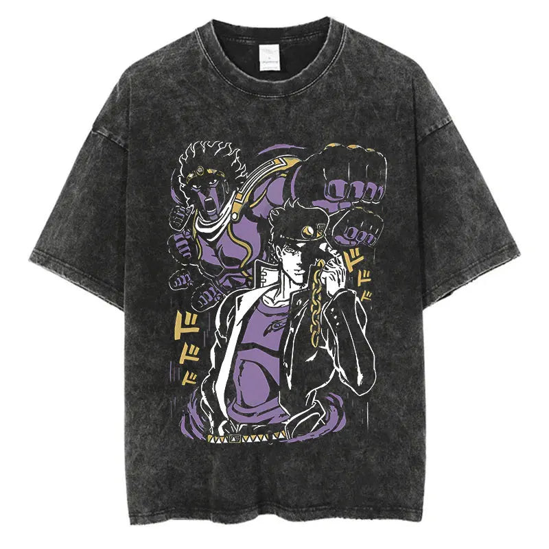 JoJo Bizarre Adventure Anime Washed T-Shirts - Collection #1