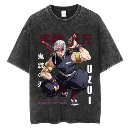 Demon Slayer Anime Washed T-Shirts