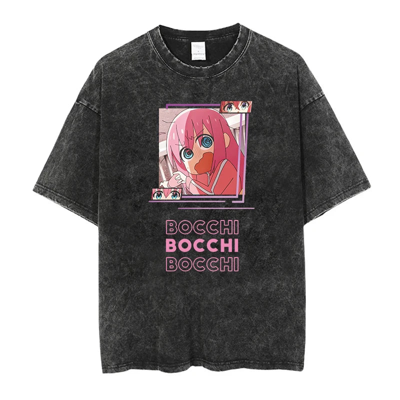 Bocchi the Rock Anime Washed T-Shirts