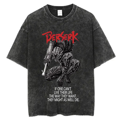 Berserk Anime Washed T-Shirts