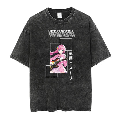 Bocchi the Rock Anime Washed T-Shirts