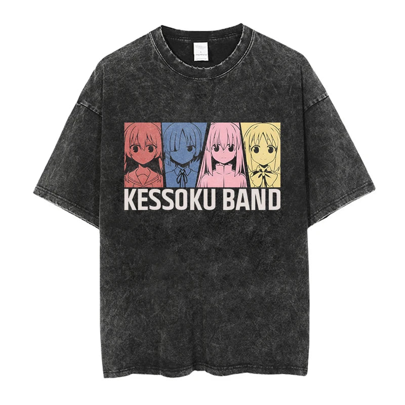 Bocchi the Rock Anime Washed T-Shirts